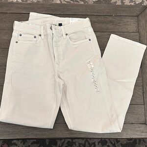 American Eagle Outfitters Cream Straight Leg Jeans